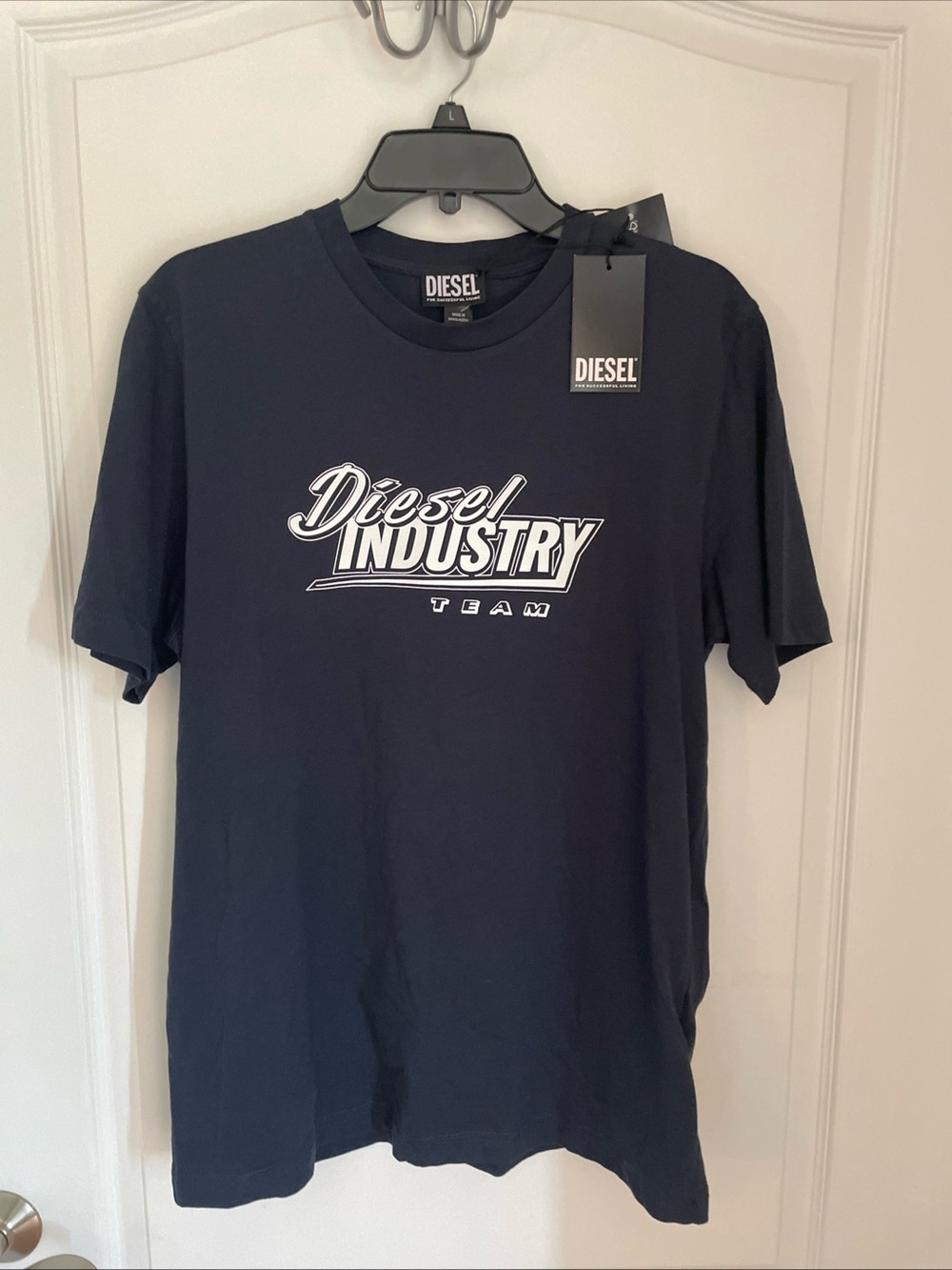NWT Diesel T-Shirt Midnight Blue Top Size Medium